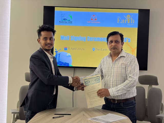 MoU Signing Between OAB Foundation and The Earth Society (Youth for CARE Initiative)